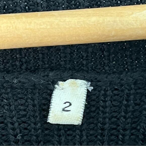 3.1 Philip Lim 2 100% Merino Wool Ribbed Sweater 0109 Dress Black and Cream - Picture 8 of 9